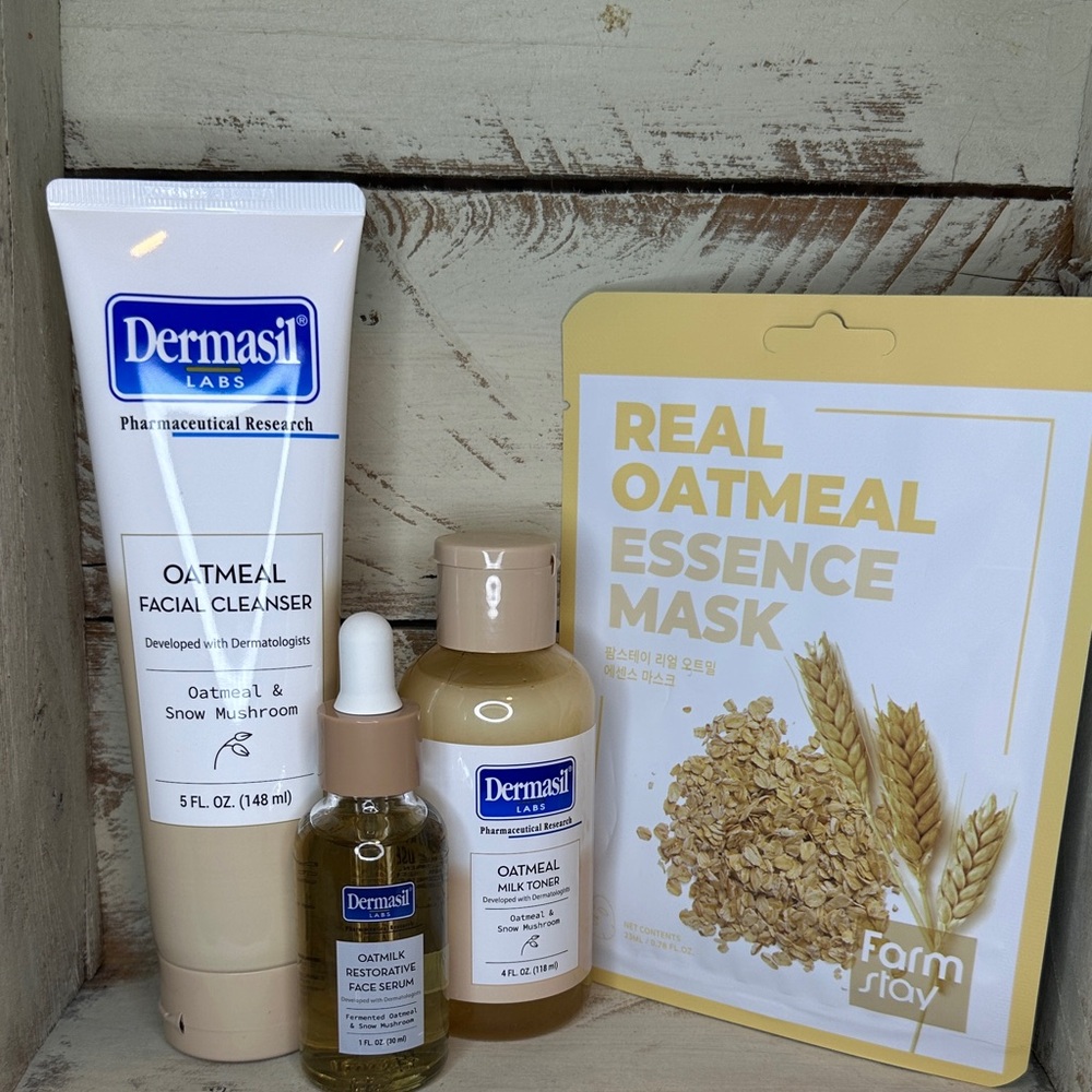 Soothing Oatmeal & Snow Mushroom Complete Skincare Bundle